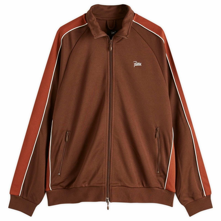 Photo: Patta Men's Tricot Track Jacket in Chestnut
