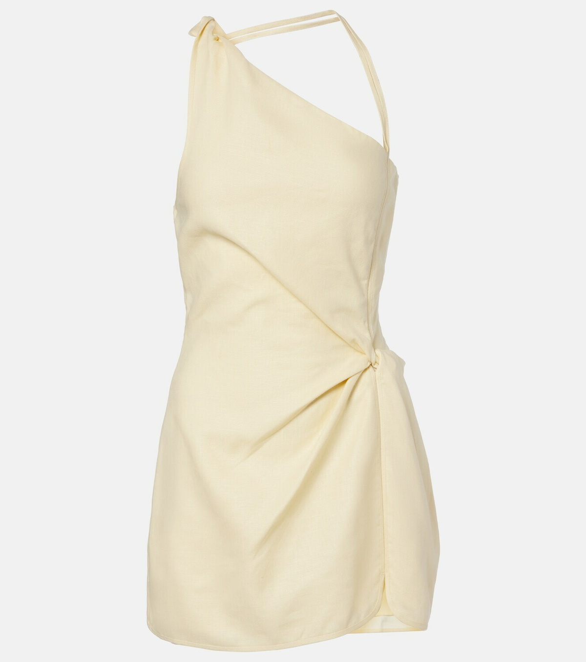 SIR Gathered halterneck linen minidress