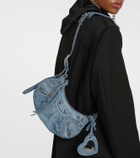 Balenciaga Le Cagole XS denim shoulder bag
