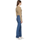 Kreist Blue High-Rise Buckled Jeans