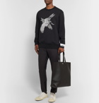 Lanvin - Embroiderd Loopback Cotton-Jersey Sweatshirt - Men - Black