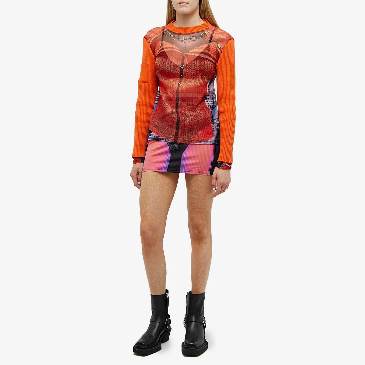 Y-Project Women's x Jean Paul Gaultier Trompe L'Oeil Ruffle