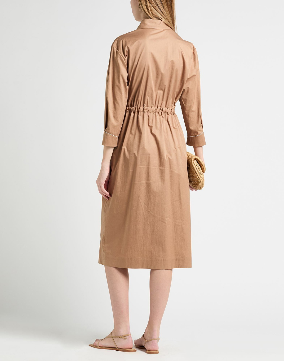 Peserico Womens Midi dress Camel