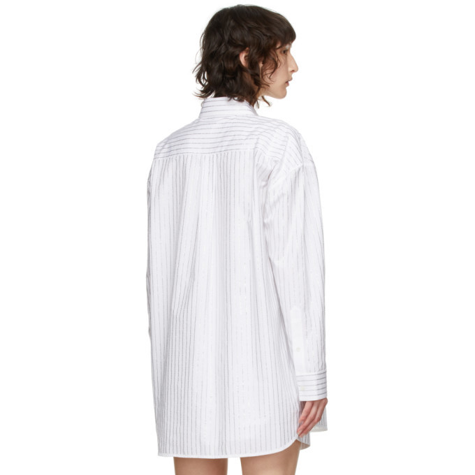 Alexander Wang White Crystal Hotfix Button Down Shirt Alexander Wang