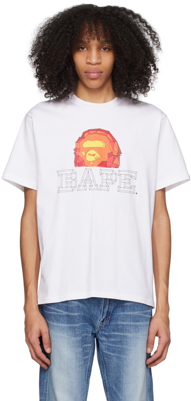 Photo: BAPE White Polygon Ape Head T-Shirt