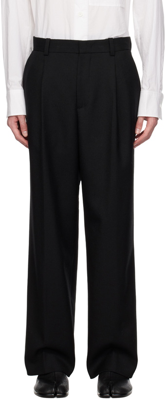 Photo: Solid Homme Black Pinched Seams Trousers