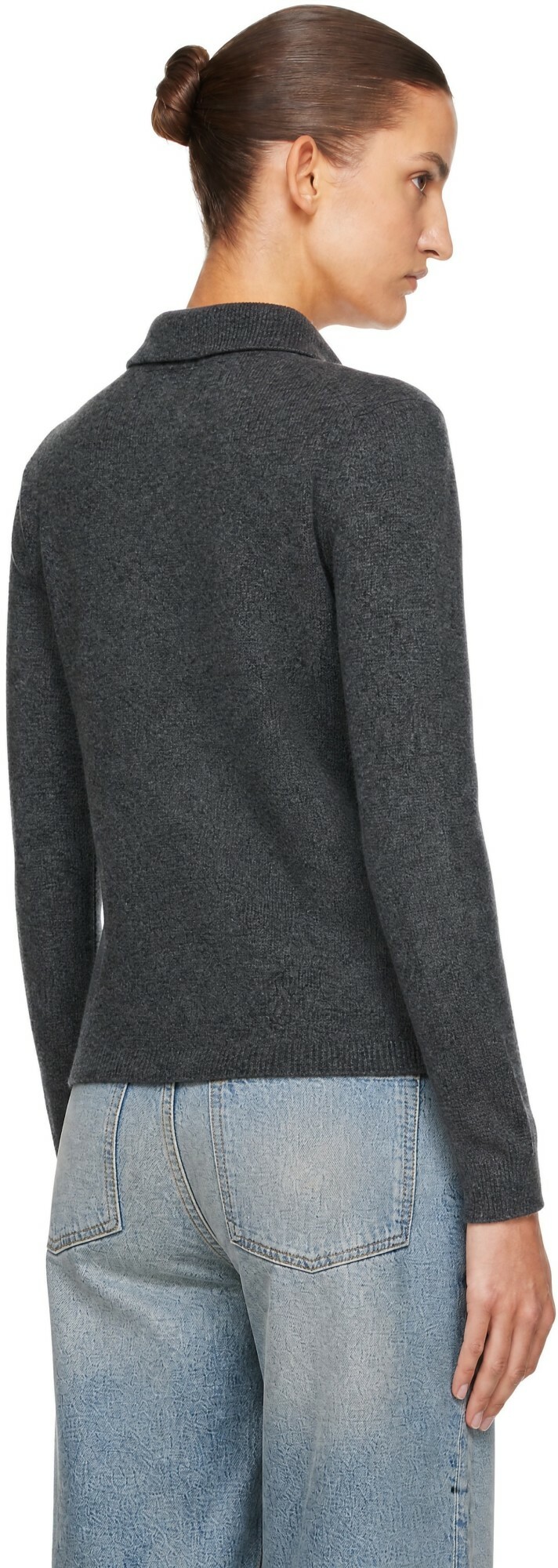 &Daughter Gray Cora Collared Cardigan