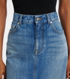 Givenchy High-rise denim midi skirt