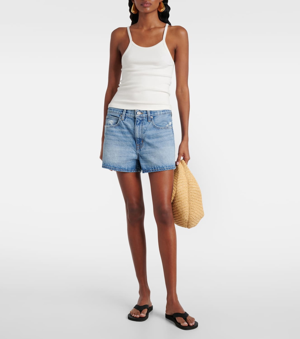 Slvrlake Mila mid-rise denim shorts