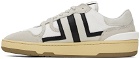 Lanvin Gray & White Clay Sneakers