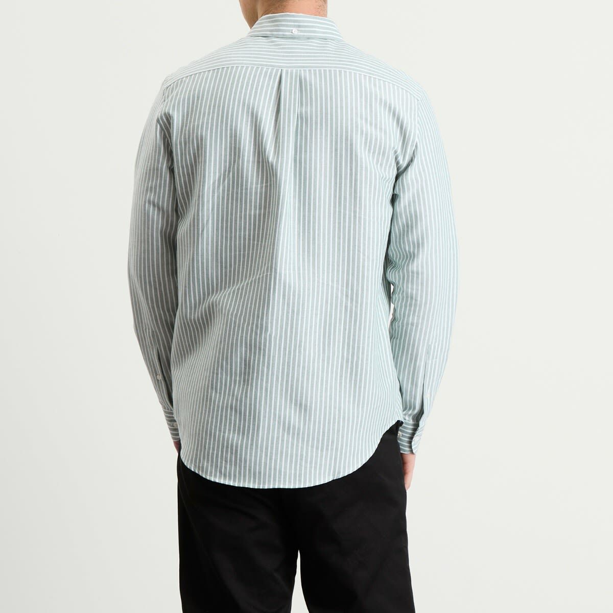 Portuguese Flannel Men's Belavista Stripe Button Down Oxford Shirt in White/Blue