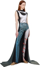 Y/Project Black & White Jean Paul Gaultier Edition Maxi Dress
