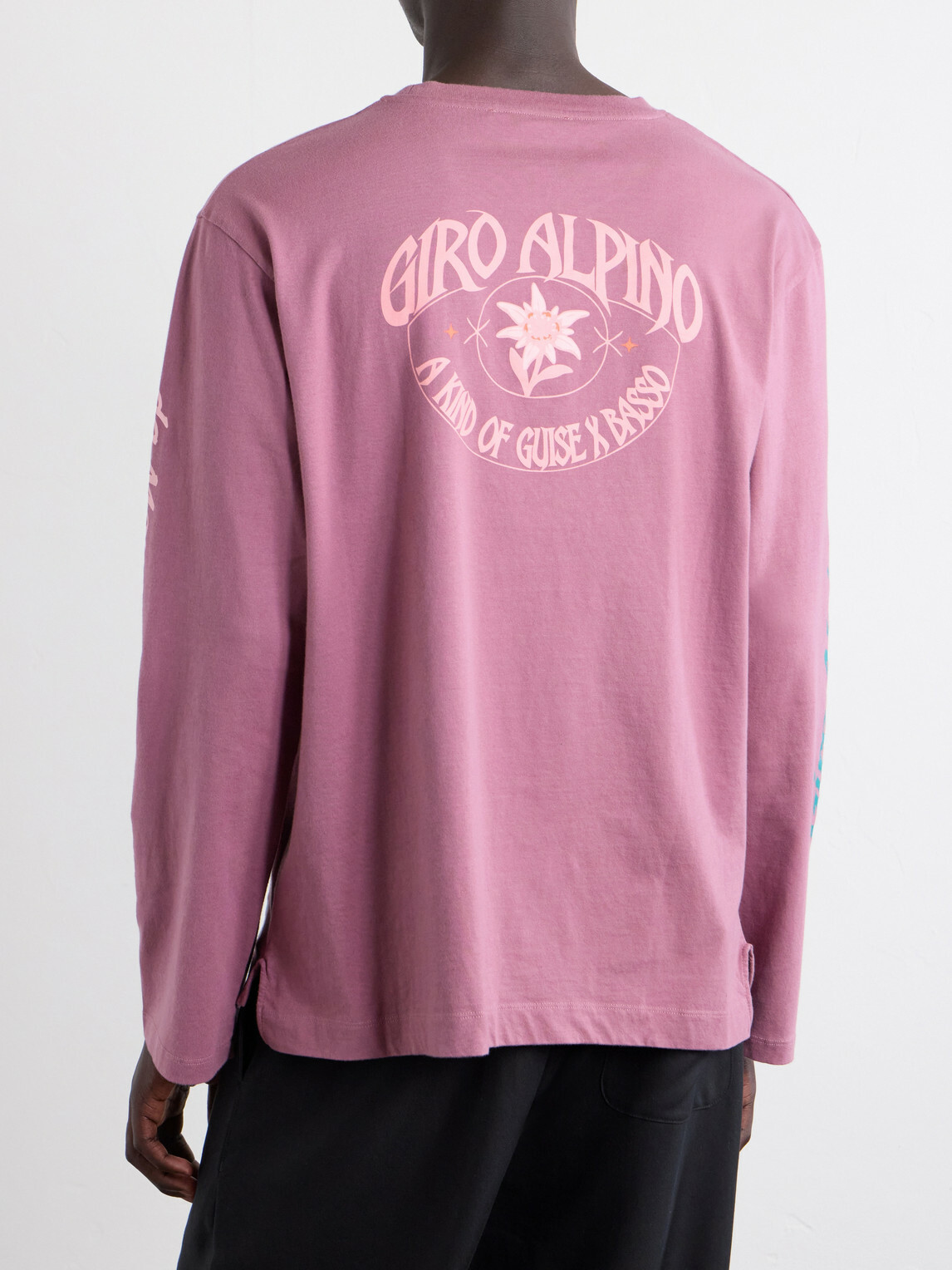 A Kind Of Guise - Basso Giro Alpino Logo-Print Cotton-Jersey T-Shirt - Pink