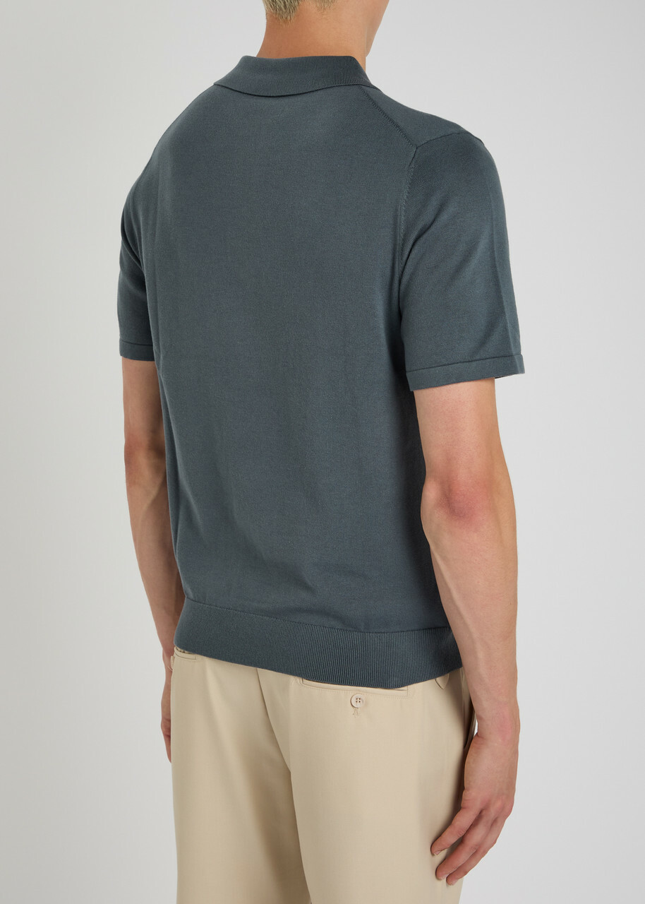 PS Paul Smith Half-zip Cotton Polo Shirt Grey