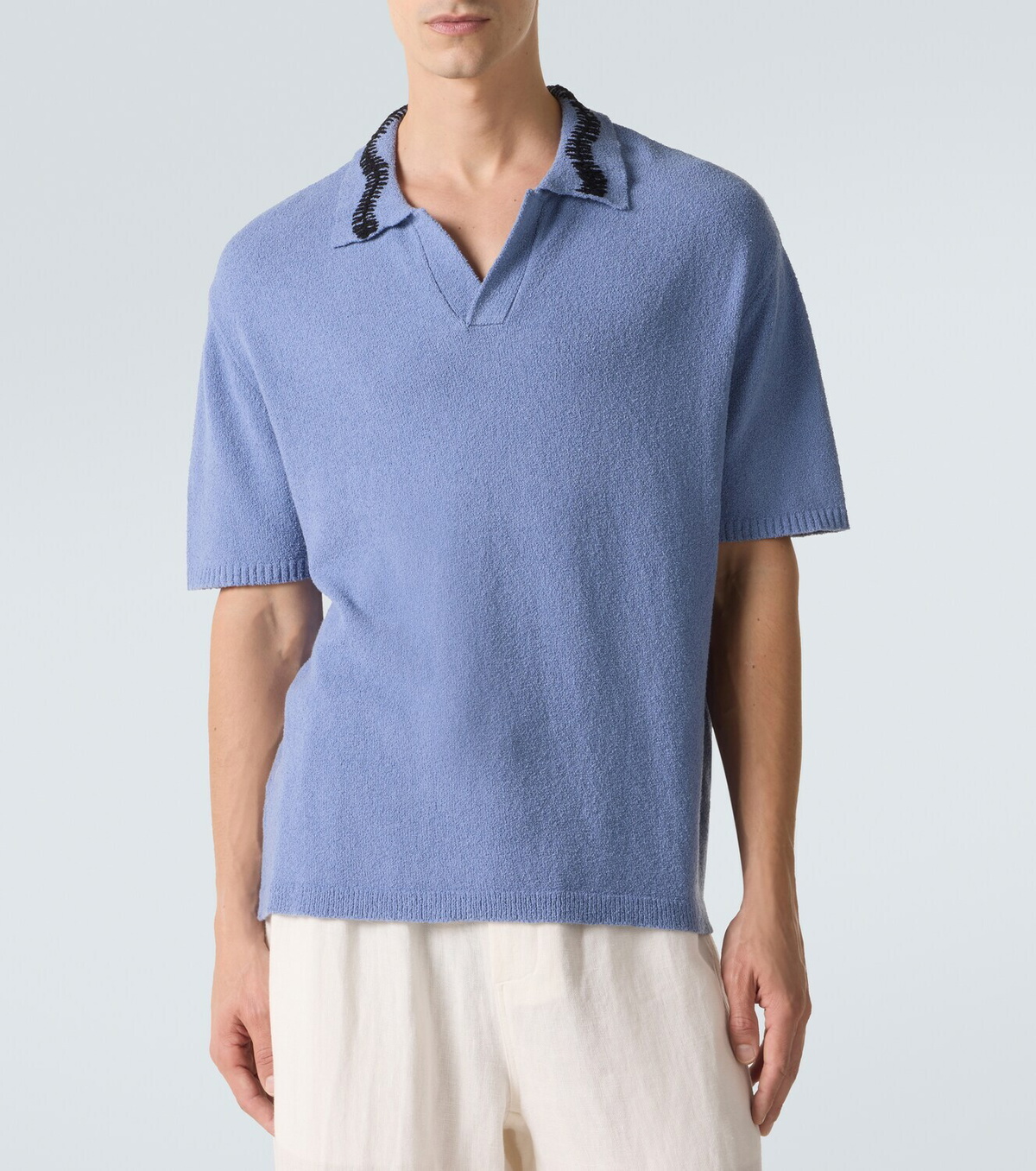 Commas Cotton-blend polo sweater