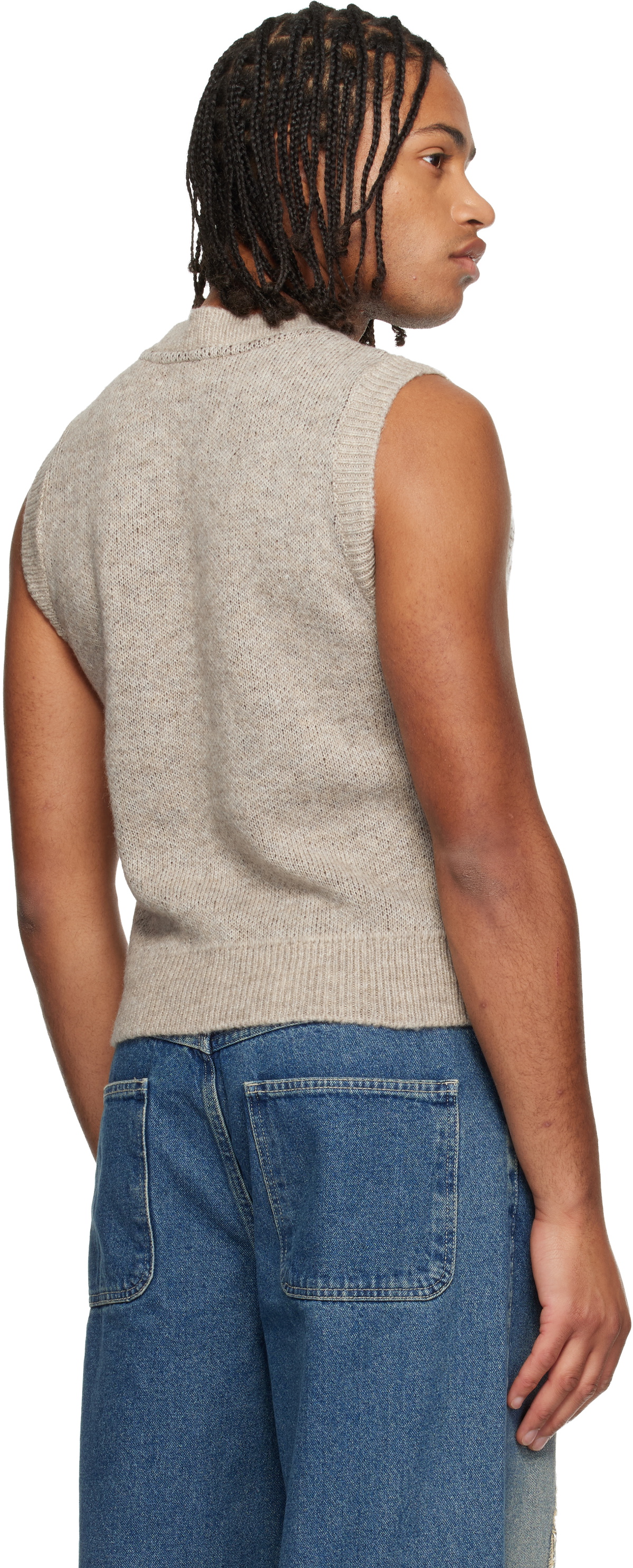 Carne Bollente Beige Midnight Masc Sweater Vest