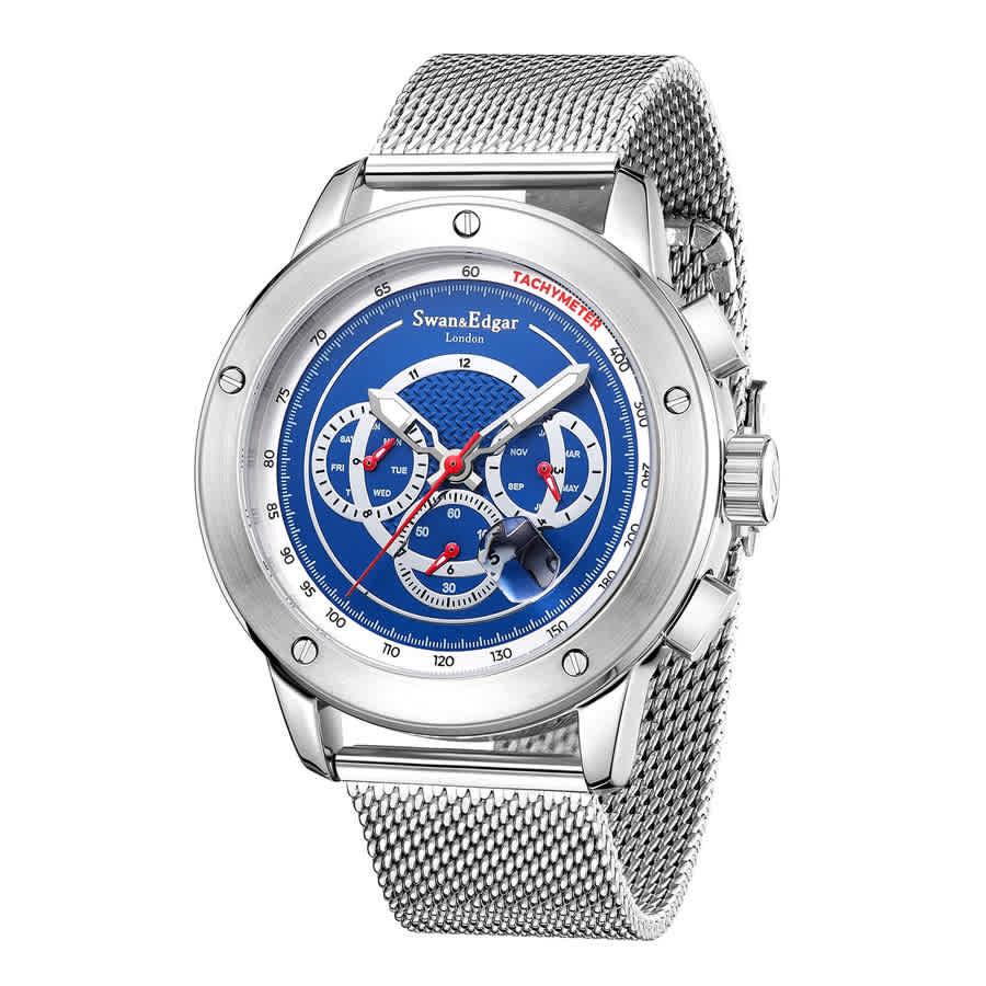 Swan & Edgar Bolt Racer Automatic Blue Dial Mens Watch SE1631