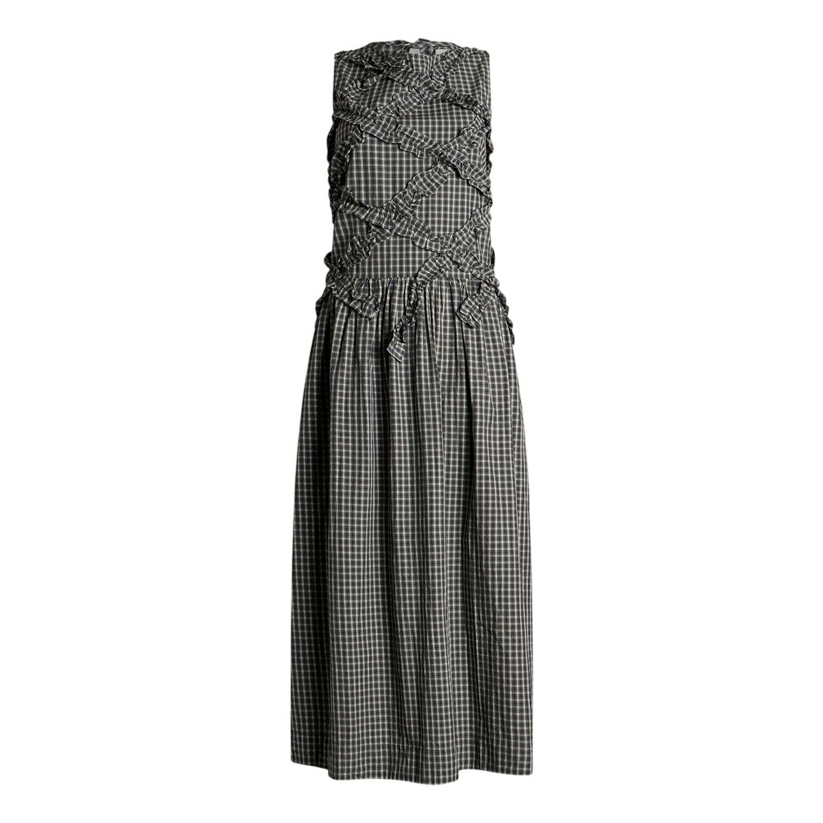 Sister Jane Ara Collar Cotton Midi Dress Black And White Sister Jane
