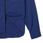 C.P. Company Men's 2 Pocket Arm Lens Zip Overshirt in Blueprint