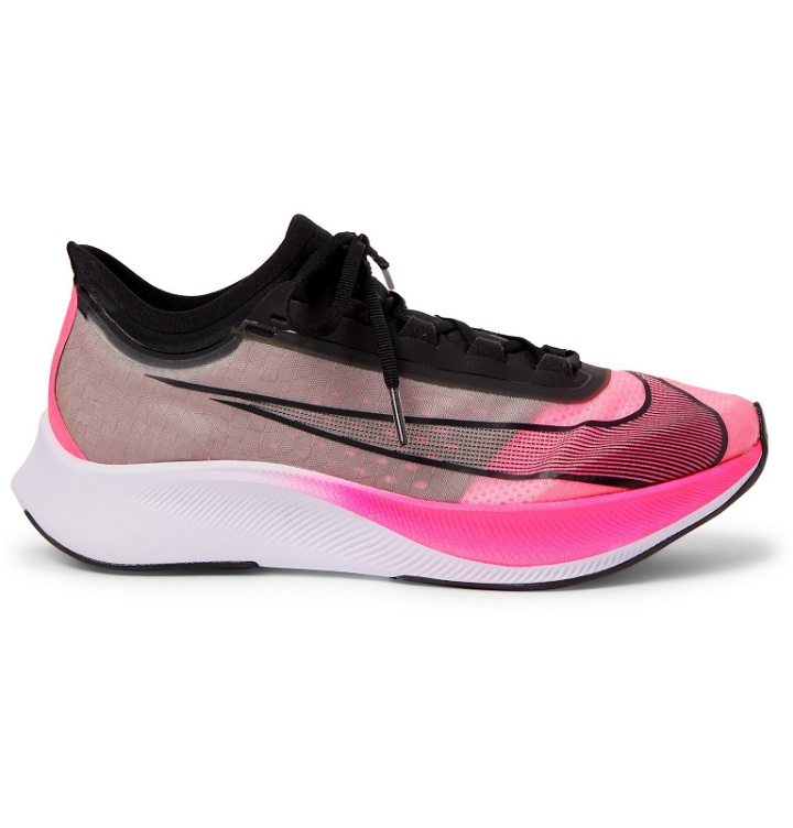 Photo: Nike Running - Zoom Fly 3 Vaporweave Running Sneakers - Pink