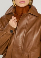 Saint Laurent Leather Jacket Brown