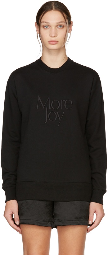 Photo: More Joy Black Embroidered Logo Sweatshirt