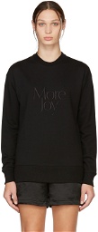 More Joy Black Embroidered Logo Sweatshirt