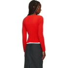 ISSEY MIYAKE Red October Spongy-58 Cardigan