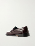 VINNY's - Yardee Polished-Leather Penny Loafers - Burgundy