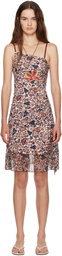 Juliet Johnstone Brown JJ Leopard Asymmetrical Ruched Midi Dress