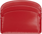 A.P.C. Red Demi-Lune Card Holder