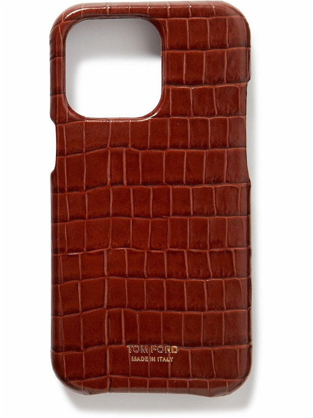 Photo: TOM FORD - Croc-Effect Leather iPhone 13 Pro Case