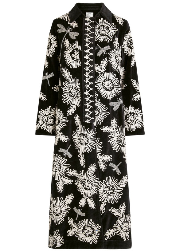 Photo: Forte_forte Embroidered Velvet Coat Black
