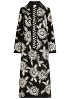 Forte_forte Embroidered Velvet Coat Black