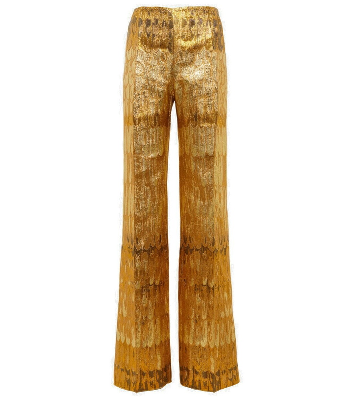 Photo: Valentino Golden Wings wide-leg brocade pants