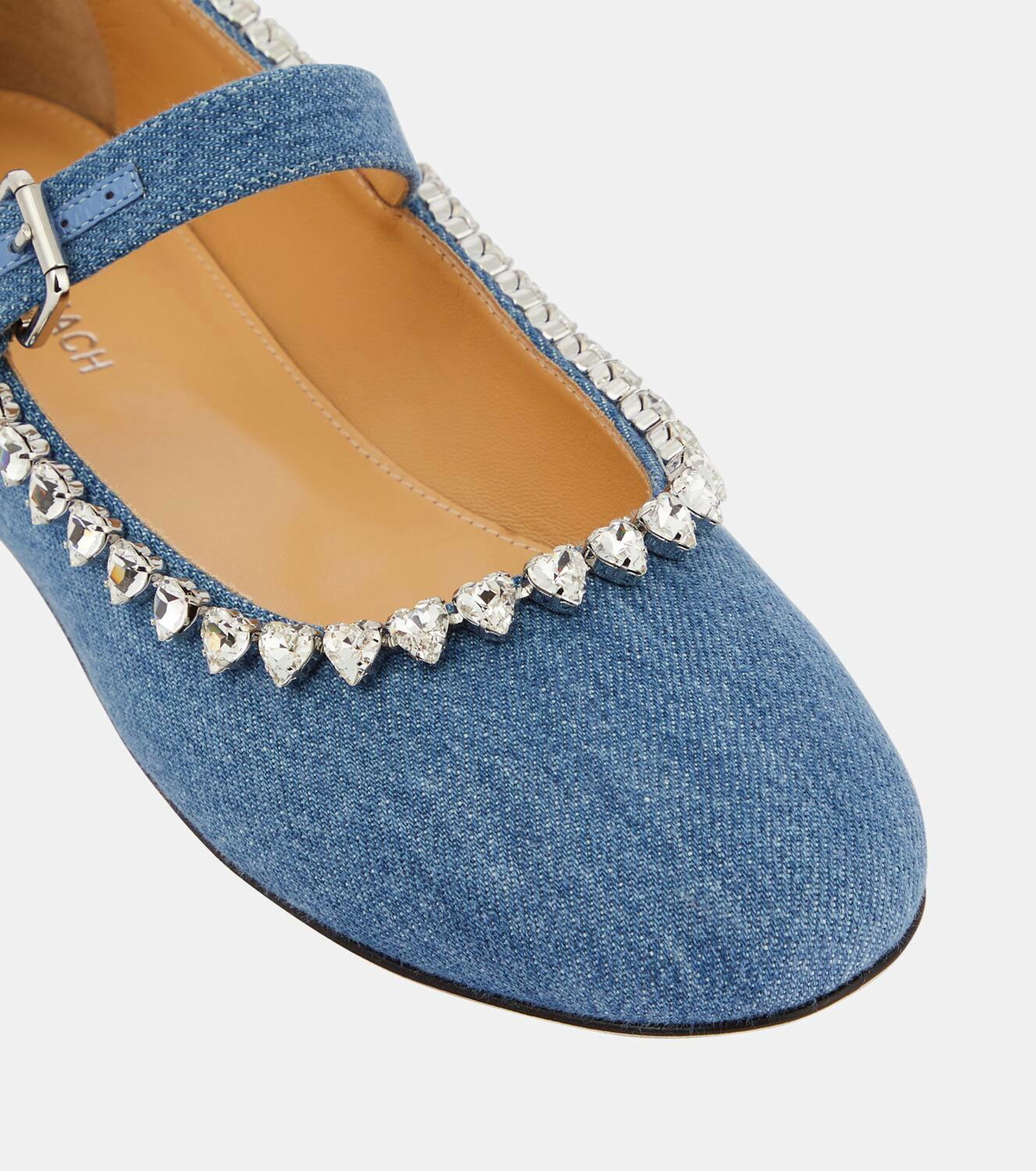 フラットシューズ MACH & MACH Embellished fabric ballerinas MACH & MACH Sparkle Mesh Net Suede Ballerina Flats | Neiman