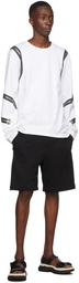 Alexander McQueen White Zip Jersey Long Sleeve T-Shirt