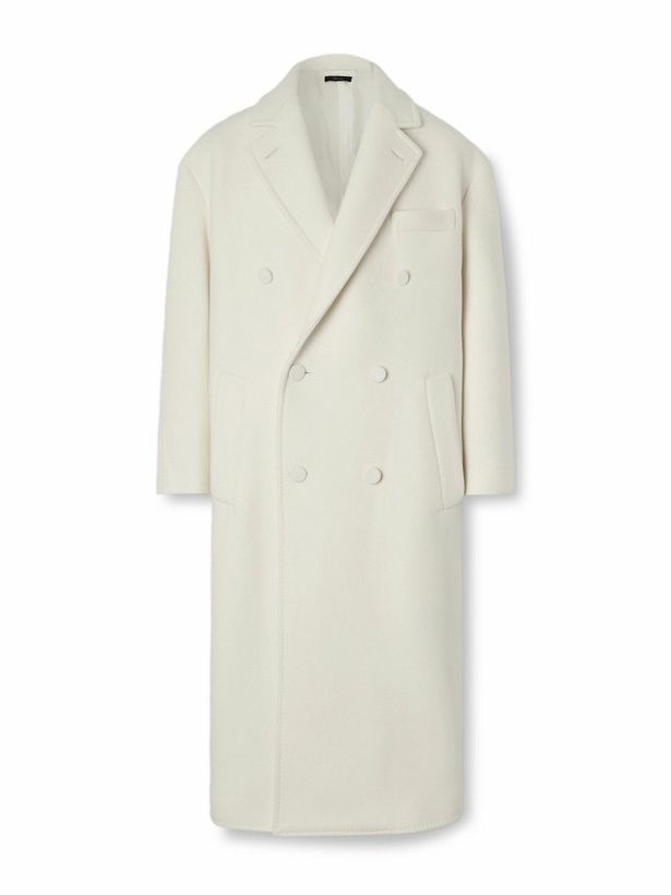 Photo: TOM FORD - Double-Breasted Cashmere Coat - White