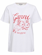 GANNI Bunnies Basic Jersey Relaxed T-shirt