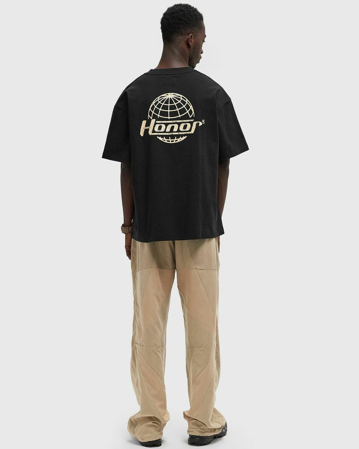 Honor The Gift HONOR GLOBE LOGO TEE Black Mens Shortsleefe