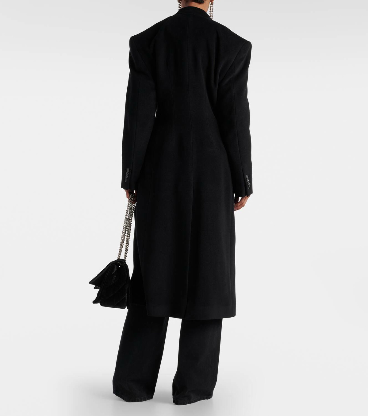 【関税＆送料込み】Balenciaga Wool Blend Coat Balenciaga - Wool-blend headscarf coat Balenciaga