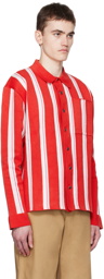 Jacquemus Red Le Chouchou 'La Chemise Maille Polo' Cardigan