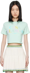 Casablanca Green Stacked Logo T-Shirt