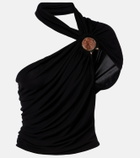 Christopher Esber Embellished draped jersey top