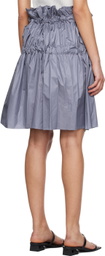 132 5. ISSEY MIYAKE Blue Sheer Bricks Midi Skirt