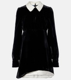 Prada Asymmetric velvet minidress