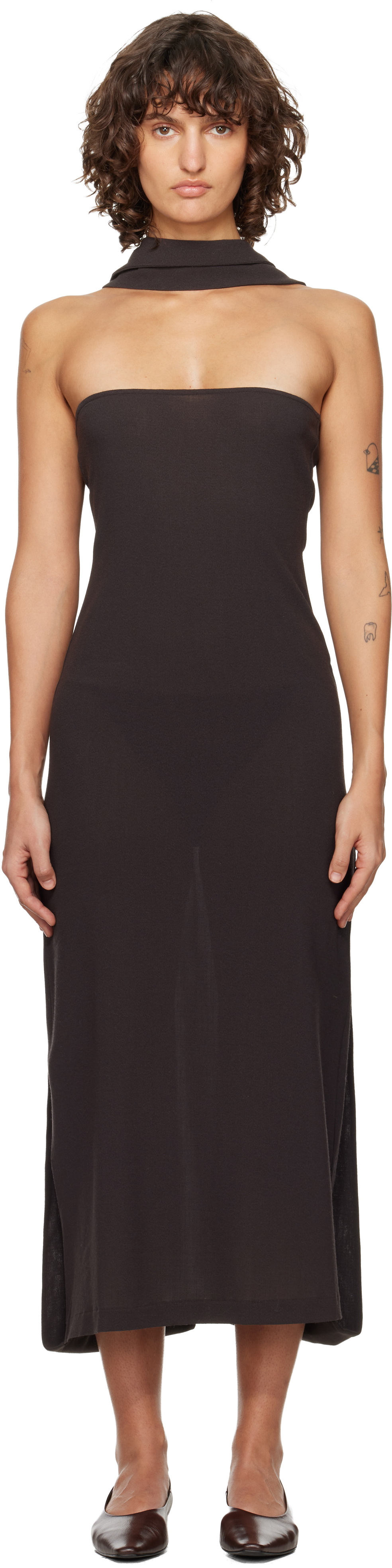 Paloma Wool Brown Alberch Maxi Dress