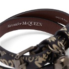 Alexander McQueen Men's Double Wrap Graffiti Bracelet in Black