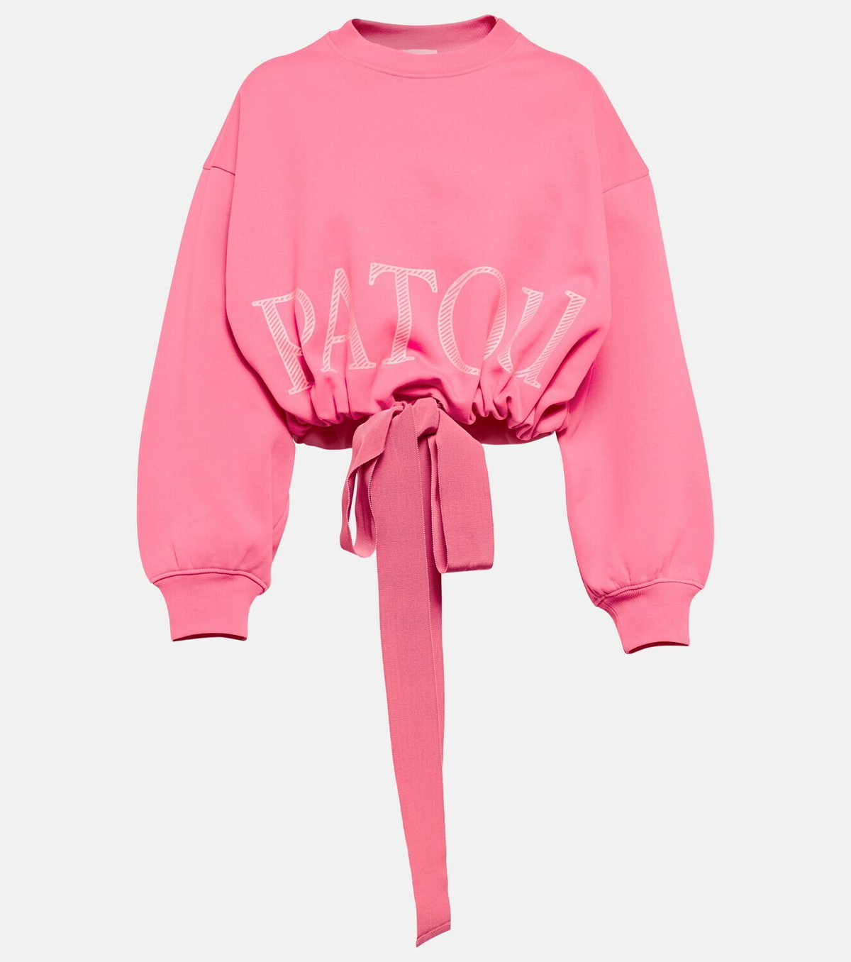 Patou Cropped cotton jersey sweater