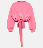 Patou Cropped cotton jersey sweater